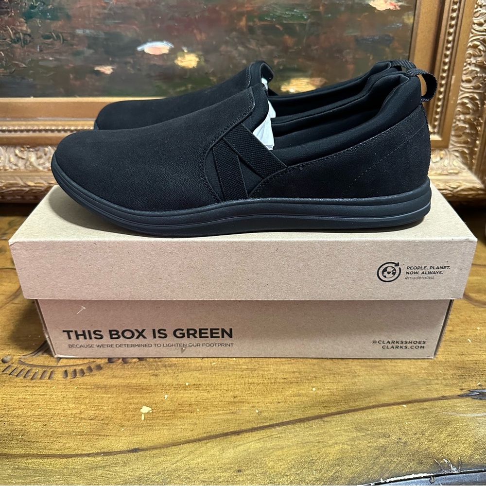 Clarks Breeze Bali Flats Women’s Size 7 M Black Slip On Loafers Casual Shoes